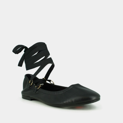 Ballerines souples in black leather | desireuse