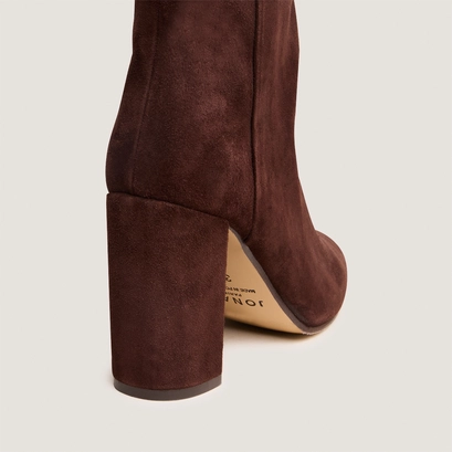 Heeled boots in maroon velvet  | venezuela