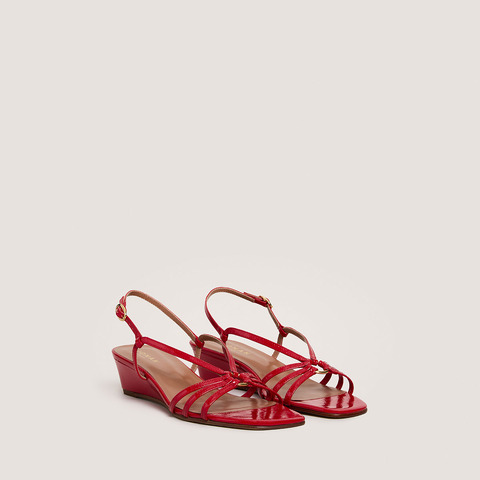 Sandales compens&eacute;es red