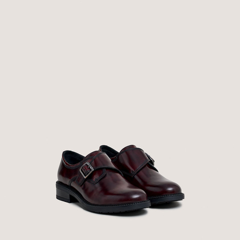 Derbies &agrave; boucles burgundy
