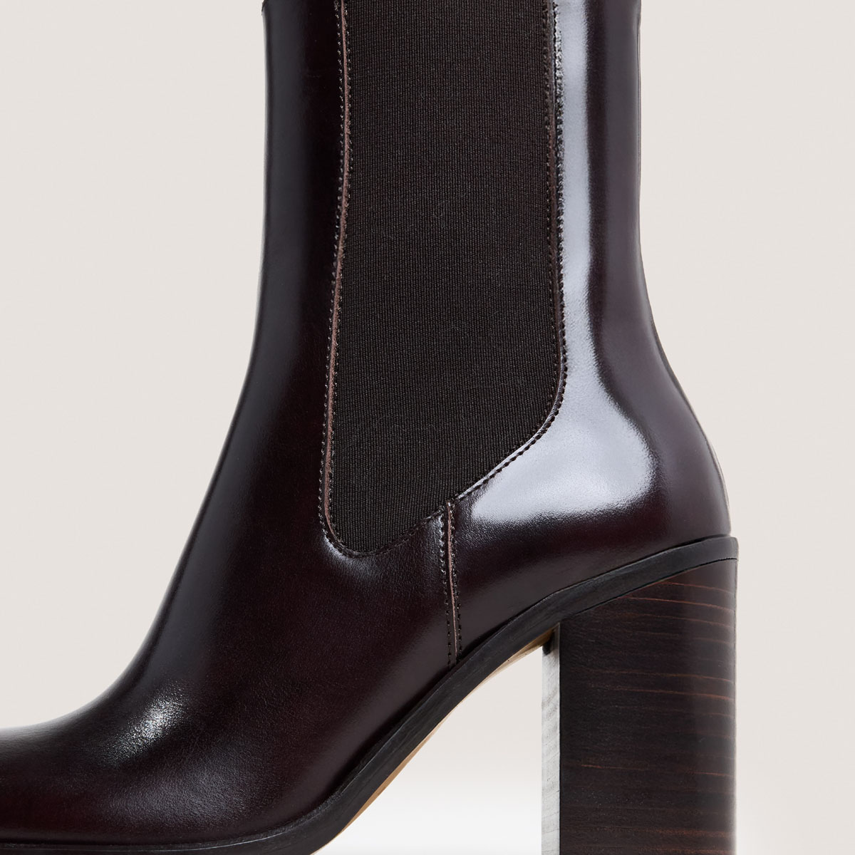 Bottines &agrave; &eacute;lastiques et bouts arrondis dark brown
