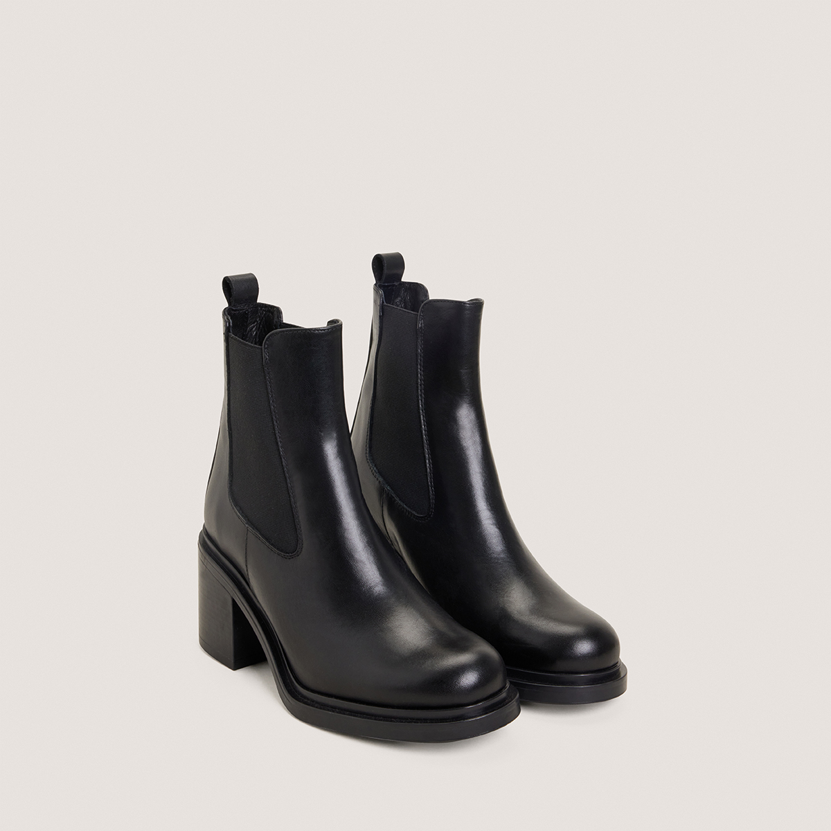 Boots &agrave; hauts talons black