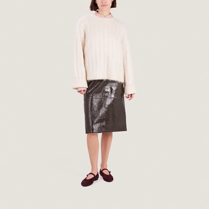 Ballet flats with straps and adjustable buckles in burgundy velvet | deesse