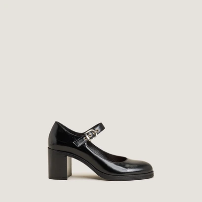 Babies &agrave; talons in black leather | vreni