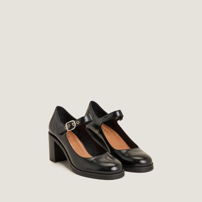 Babies &agrave; talons in black leather | vreni