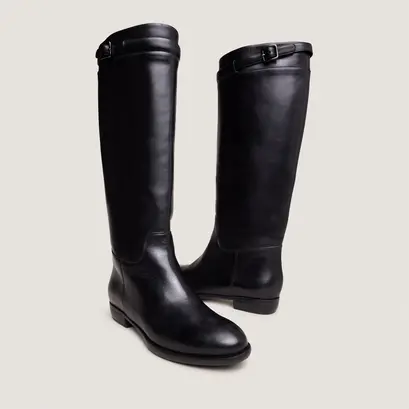 Bottes hautes in black leather | melody