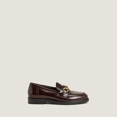 Bit loafers in brown patinated leather | drop