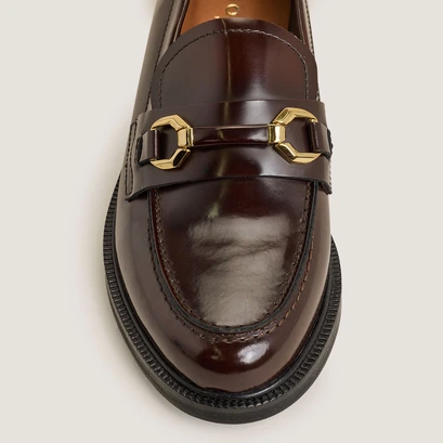 Bit loafers in brown patinated leather | drop