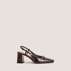 Slingbacks &agrave; talons burgundy