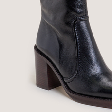 Bottines &agrave; talons hauts et plateformes black