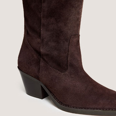 Bottes &agrave; bouts pointus dark brown
