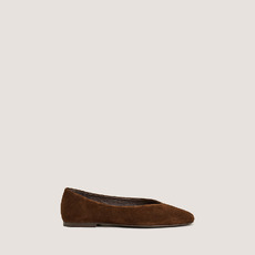 Ballerines &agrave; bouts arrondis brown