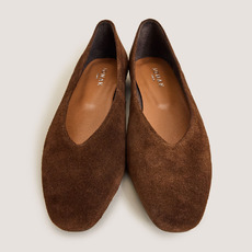 Ballerines &agrave; bouts arrondis brown