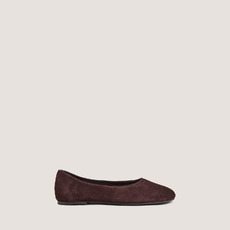 Ballerines &agrave; bouts arrondis brown