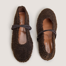 Ballerines &agrave; brides dark brown