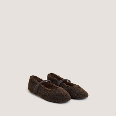 Ballerines &agrave; brides dark brown