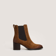 Bottines &agrave; &eacute;lastiques cognac
