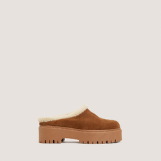Mules &agrave; semelles crant&eacute;es beige