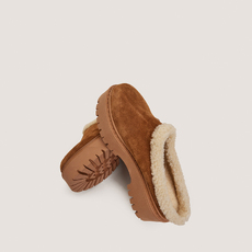 Mules &agrave; semelles crant&eacute;es beige