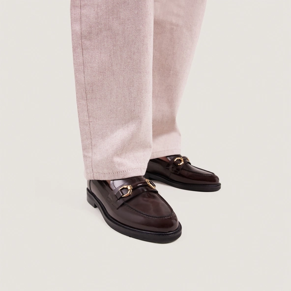 Bit loafers in brown patinated leather | DROP