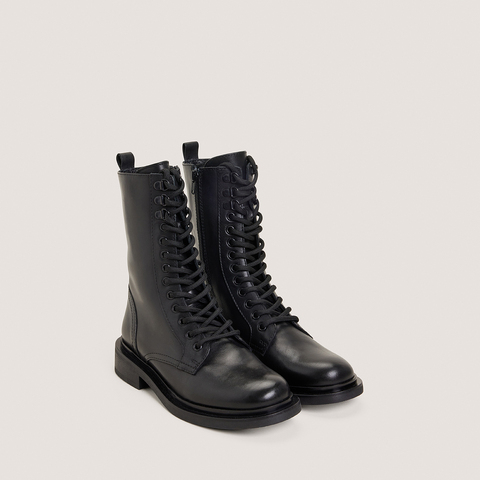 Boots &agrave; lacets black