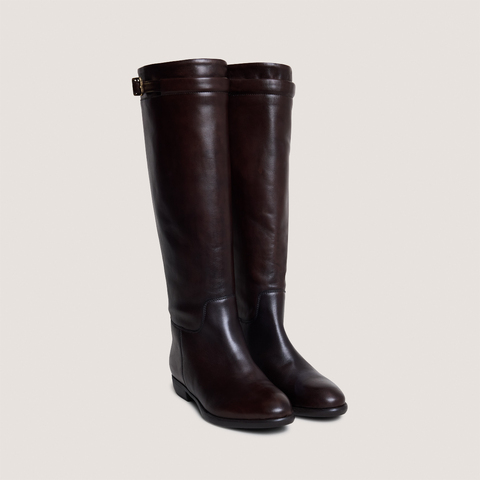 Bottes hautes dark brown