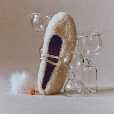 Ballerines &agrave; brides ecru