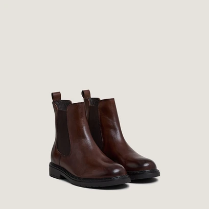 Boots chelsea in brown patinated leather | amical