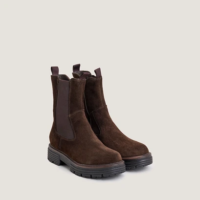 Boots chelsea in brown split leather | antonelle