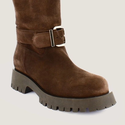 Bottes souples in dark brown suede | done