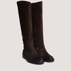 Bottes &agrave; bouts ronds dark brown