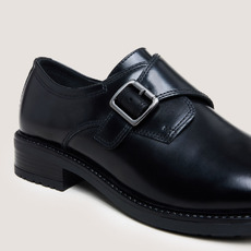 Derbies &agrave; boucles black
