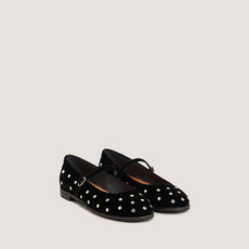 Ballerines &agrave; rivets black