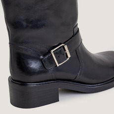 Bottes hautes &agrave; sangles black