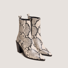 Bottines &agrave; talons et fronces white/black