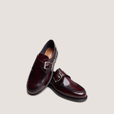 Mocassins &agrave; boucles burgundy