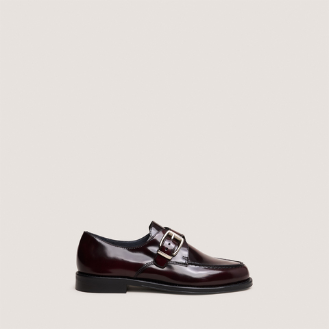 Mocassins &agrave; boucles burgundy
