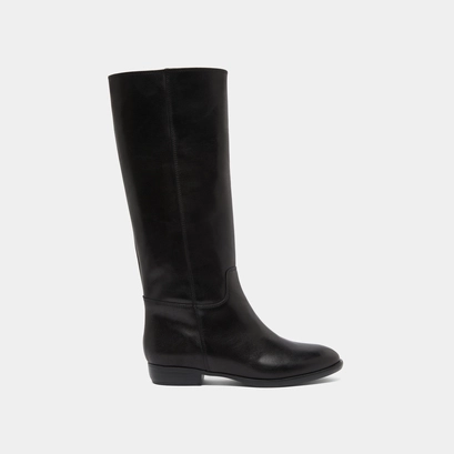 Bottes plates in black leather | 1137
