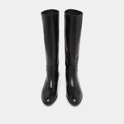Bottes plates in black leather | 1137
