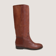 Bottes plates cognac