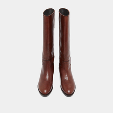 Bottes plates cognac