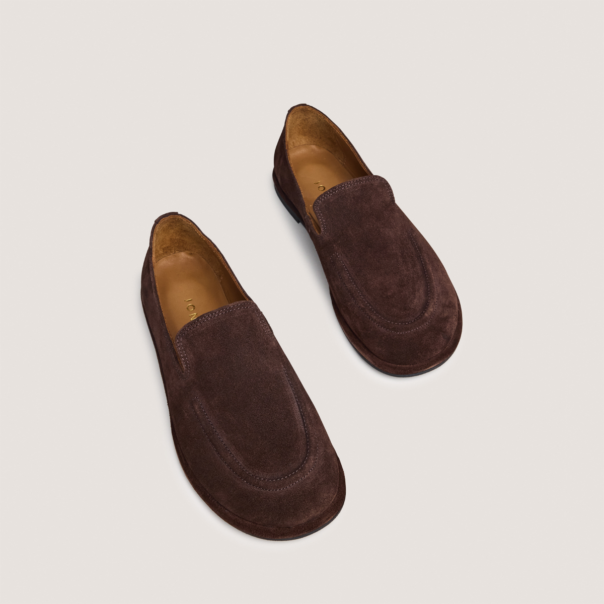 Mocassins &agrave; bouts ronds brown