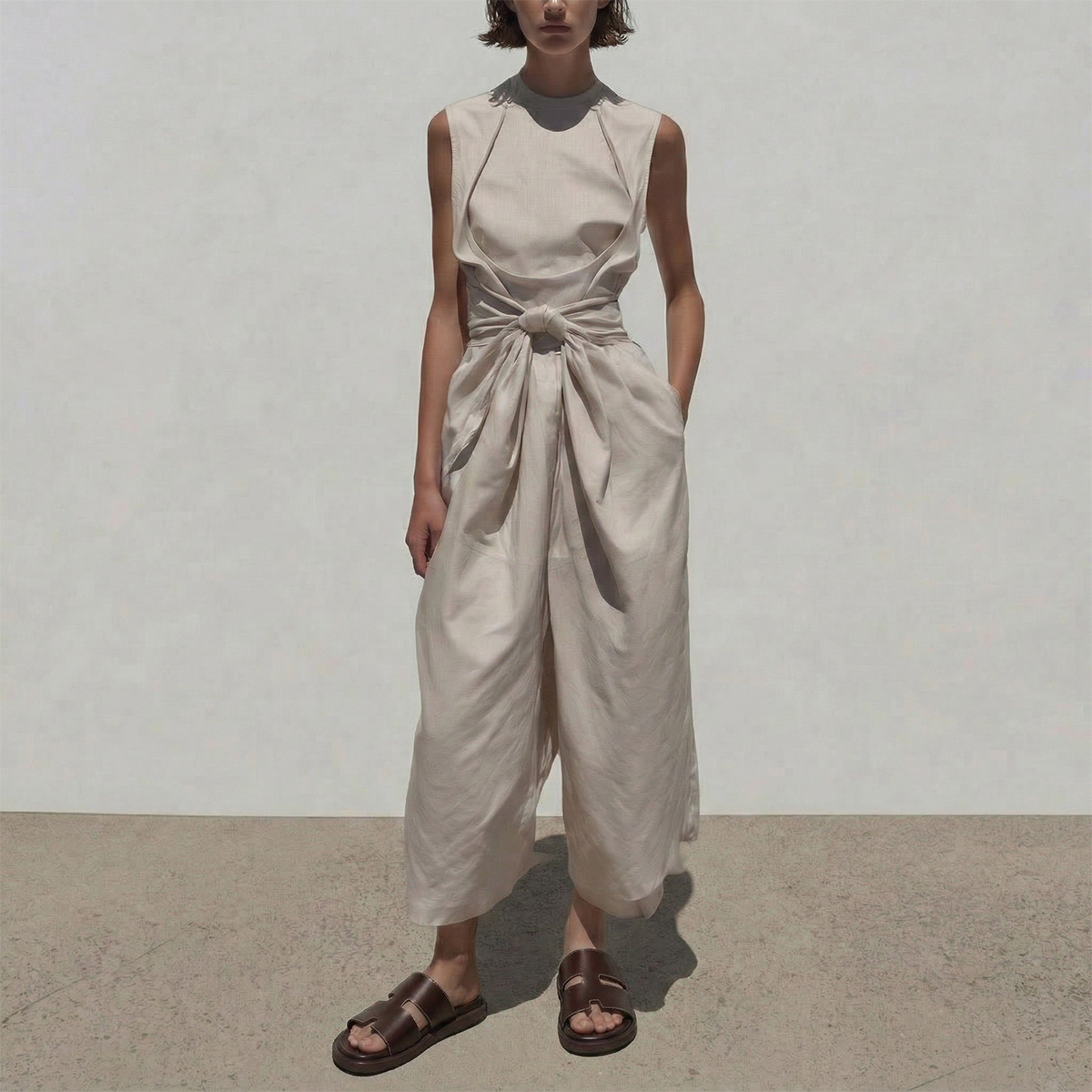 Mules &agrave; bouts ouverts dark brown