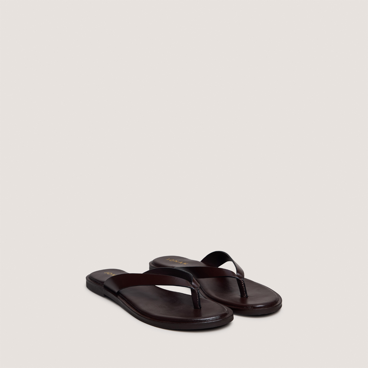 Thong sandals dark brown