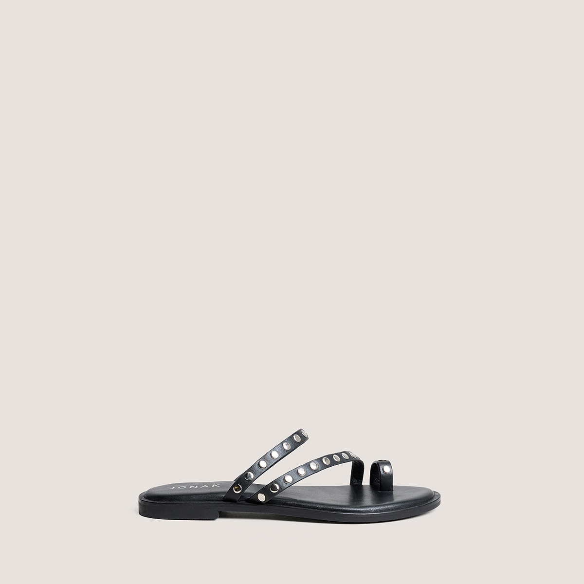 Flat sandals with thin straps black