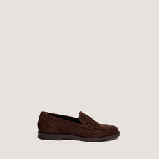 Mocassins &agrave; bouts carr&eacute;s dark brown