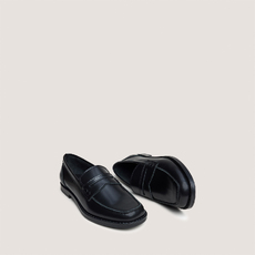 Mocassins &agrave; bouts carr&eacute;s black
