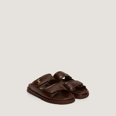 Mules &agrave; monogrammes dark brown