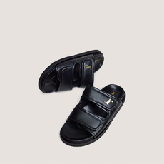 Mules &agrave; monogrammes black