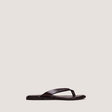Thong sandals dark brown